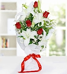 Gül ve Lilyum Buketi